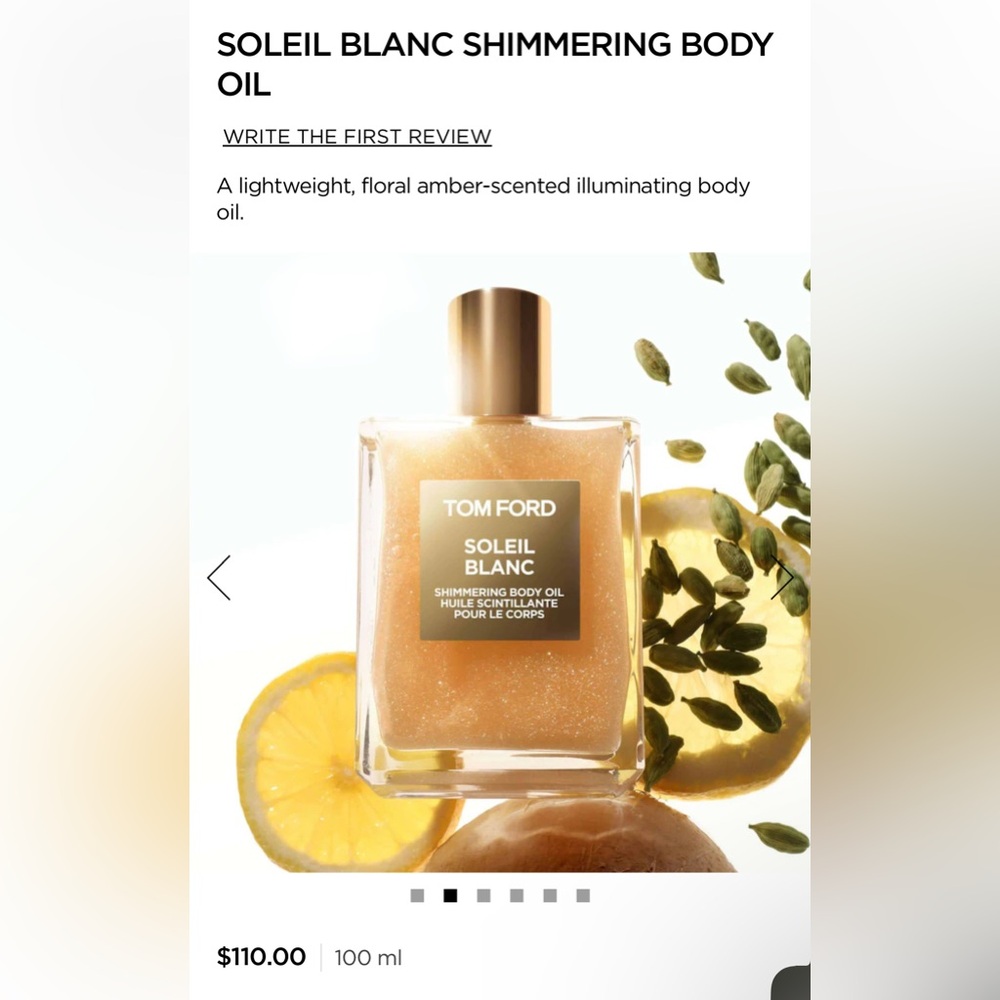 Tom Ford BNIB Soleil Blanc Shimmering Body Oil Rose Gold 100 ml